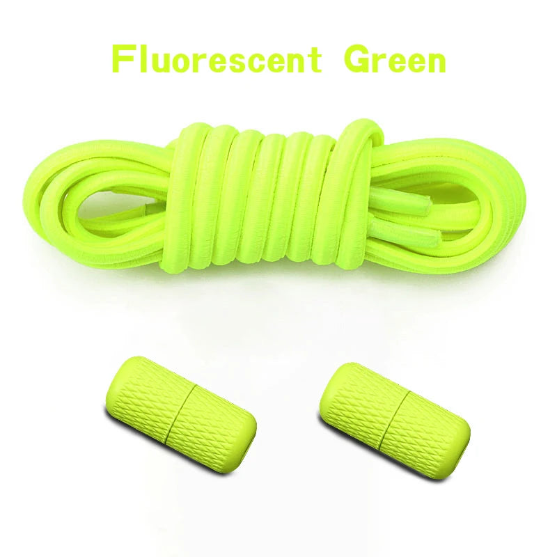 17 colors Round Elastic Laces without ties Metal Buckle Shoelace Sneakers Quick shoelaces Shoe Accessories 1Pair/2Pair