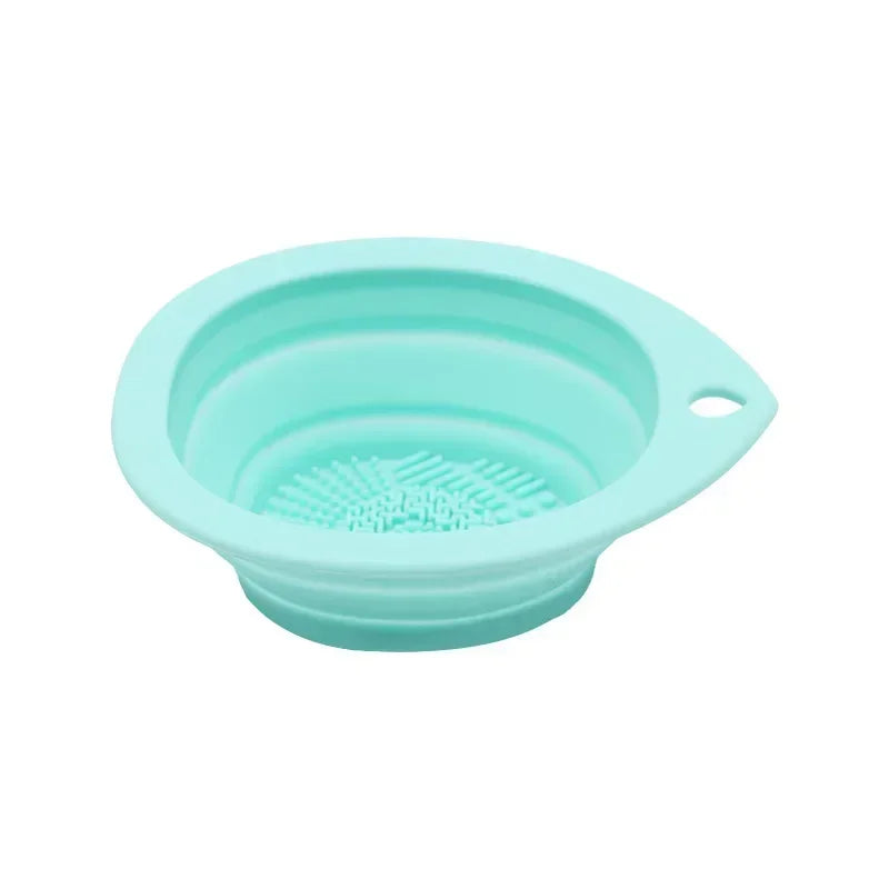 Silicone Makeup Brush Cleaner Foldable Powder Puff Cleaning Bowl Eyeshadow Brushes Washing Soft Mat Beauty Tools Scrubber Box