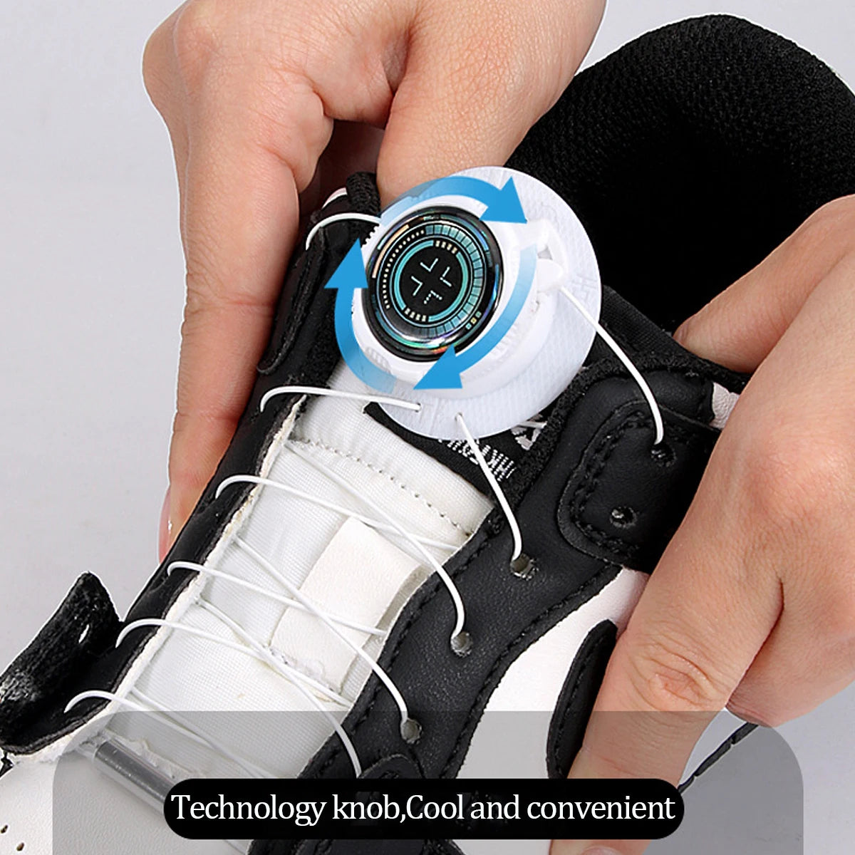 1 Pair Rotating Shoe Laces Buckle - Rotating Automatic Buckle Shoeslaces | Lock Shoe Laces Tie-less for Adults Sports Shoes