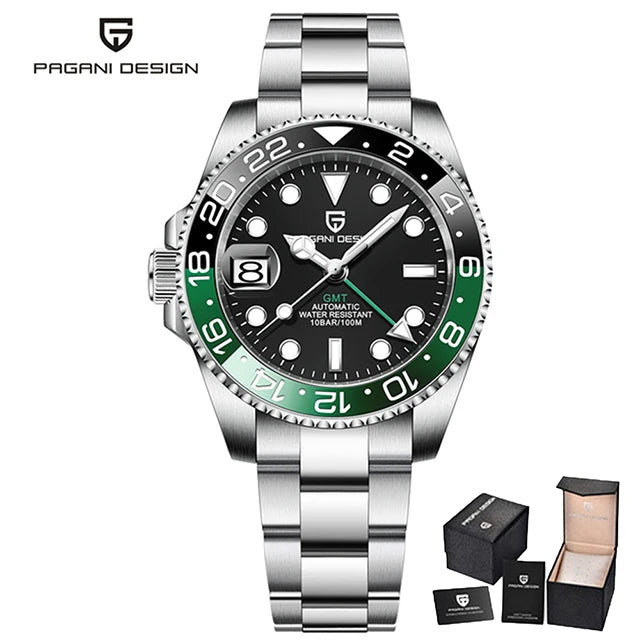 New GMT Watch PAGANI DESIGN 40mm Men Wristwatch Classic Luxury Mechanical Watches Top Brand 100M Waterproof Watches for Man 2026