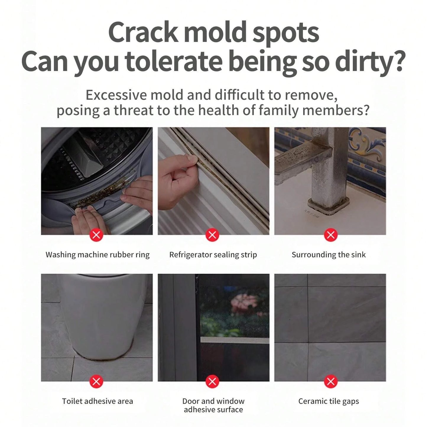 120g Anti-Mold Mildew Cleaning Gel Mildew Stains Remover Gel for Washing Machine Refrigerator Rubber Ring Household Clean Tools