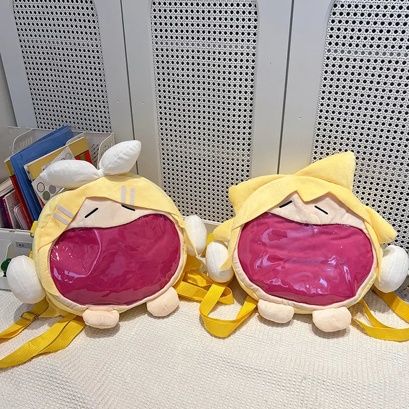 Anime Crossbody Heartache Bag Kagamine Rin Kawaii Decorate Kagamine Len Girl Large Capacity Storage Bag Girls Festival Gift