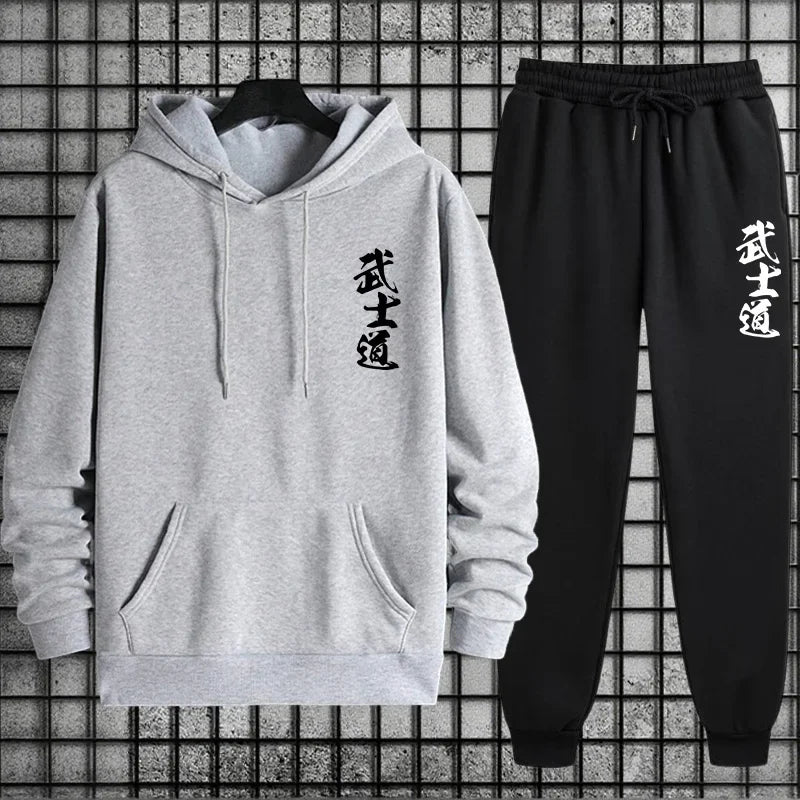 2026 New Arrival Men's Sportswear Hoodie + Pants Urban Casual Sport Jogging Suit Autumn Winter Male Fashion Sweatshirt Tracksuit