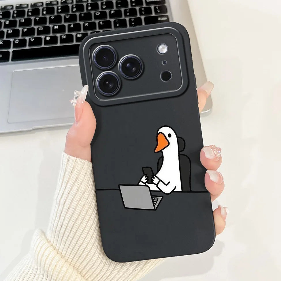For iPhone 17 Pro Case Silicone Luxury Flowers Cute Kawaii Funny Painted Cover For iP 17 Pro Phone Case A3256 A3522 A3523 A3524