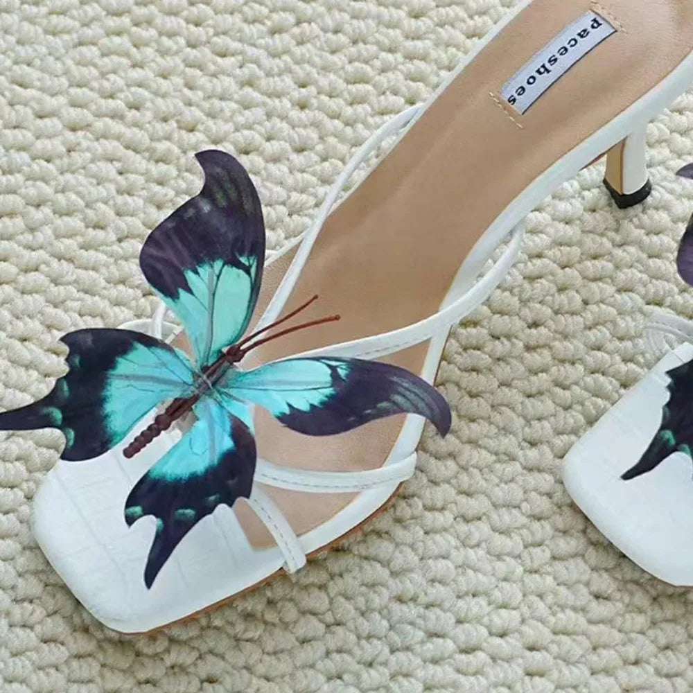 1Pair Thai Fairy Butterfly Flower Shoe Buckles Phalaenopsis Shoe Flower Sandals Sweet Butterfly Orchid Shoe Accessory Shoe Clips