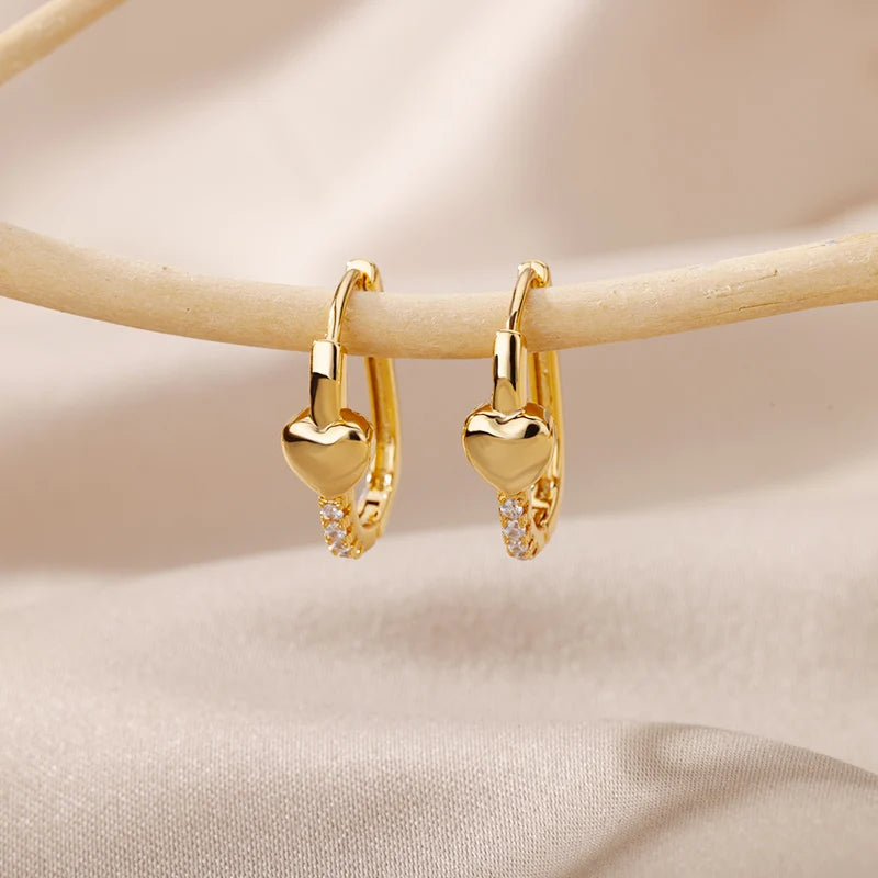 Stainless Steel Earrings For Women Geometric Butterfly Twist Heart Zircon Earring Minimalist Wedding Aesthetic Jewelry Gift 2023
