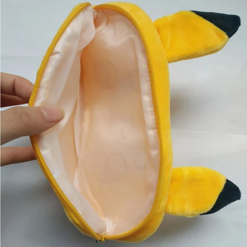 New Pokemon Anime Pikachu Pencil Case Cute Plush Pencil Boxes for Girls Makeup Bag Student School Stationery Supplies Kids Toys
