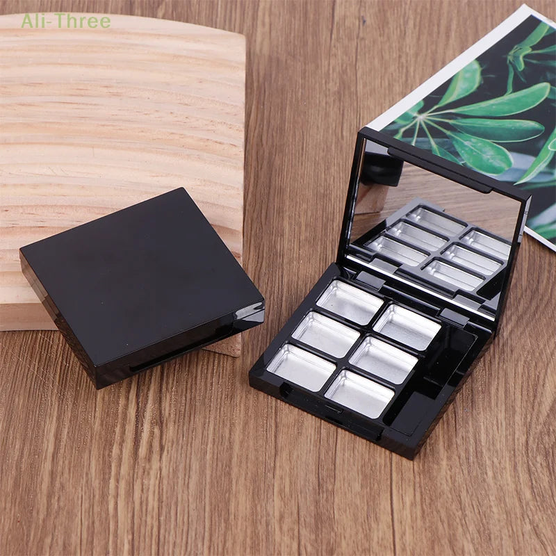 Empty Rouge Palette Eye Makeup Storage Dish With Mirror For Women Girls Makeup Beginners DIY Eye Shadow Storage Box Tools