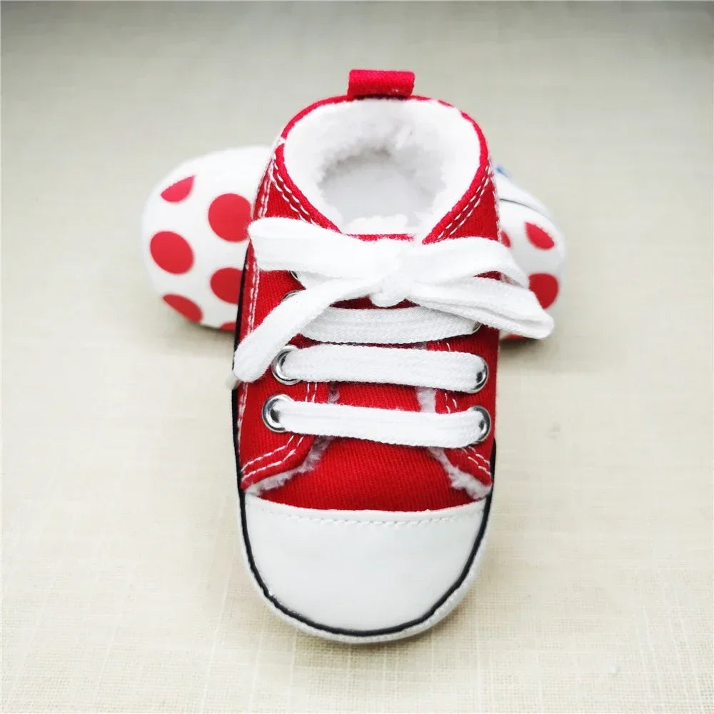 Print Canvas Baby Sports Sneakers For Newborn Baby Boys Girls First Walkers Shoes Infant Toddler Soft Sole Baby Shoes