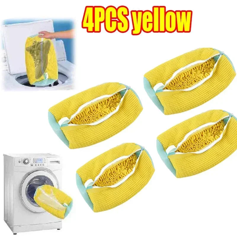 Reusable Plastic Shoe Laundry Bag - Sneaker Cleaning Kit, Ideal for Home Storage and Travel，round for Sneakers and Shoes