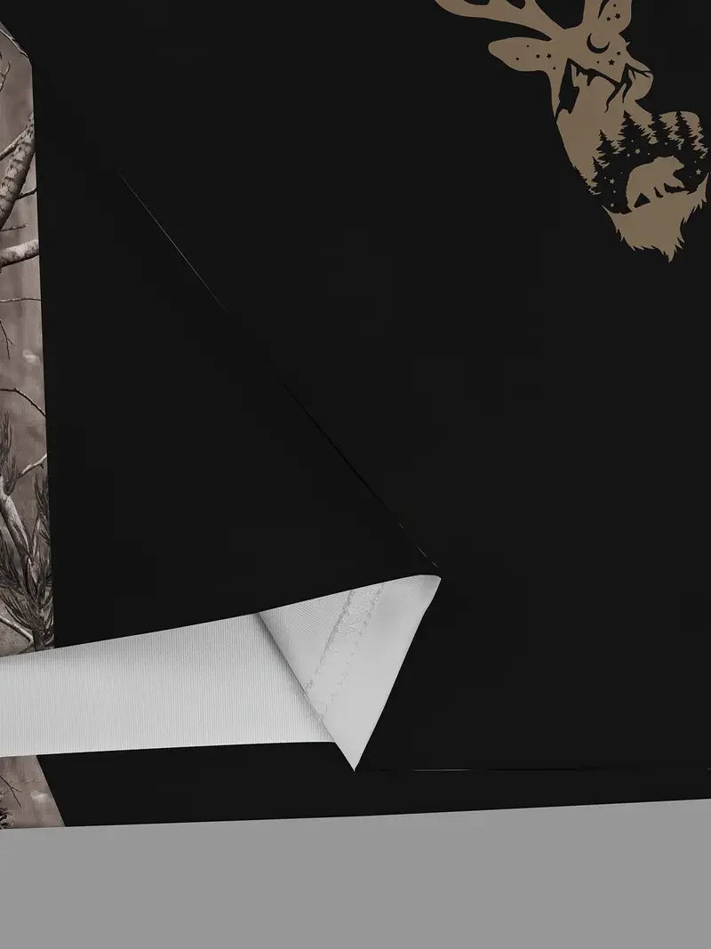 New color blocking camouflage printed short sleeved polo shirt summer fashion men's wolf print casual sports T-shirt