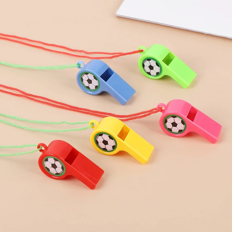 24Pcs Colorful Soccer Whistles Kids Football Birthday Party Favors Goodies Bag Pinata Filler Toys Boy Girl Christmas Gifts