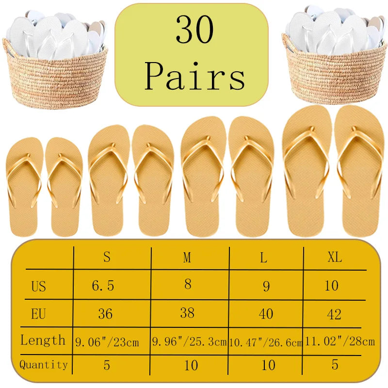 6-30Pairs Flip Flops for Wedding Guests Wedding Sandals Slippers Woman Men Wedding Favors Gifts Sign Bridesmaid Beach Hen Party
