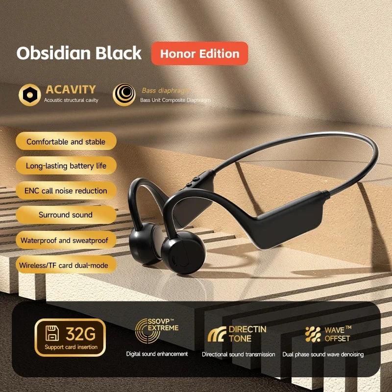 Wireless Bone Conduction Headset Swimming Sports Headphone IPX8 Bluetooth 5.4 With Mic Waterproof Exercise Fitness 2026 NEW