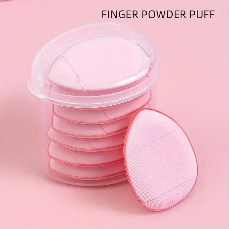 mini Finger Powder Puff Small Air Cushion Concealer Triangle Drop Marshmallow Makeup Sponge Wholesale Mini Thumb Puff