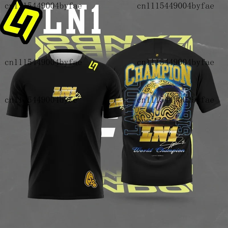 2026 New Jersey For Racing T-Shirt Rider #1 Lando Norris Rider #81piastri Fan Casual Clothing Breathable Family Kids Tees