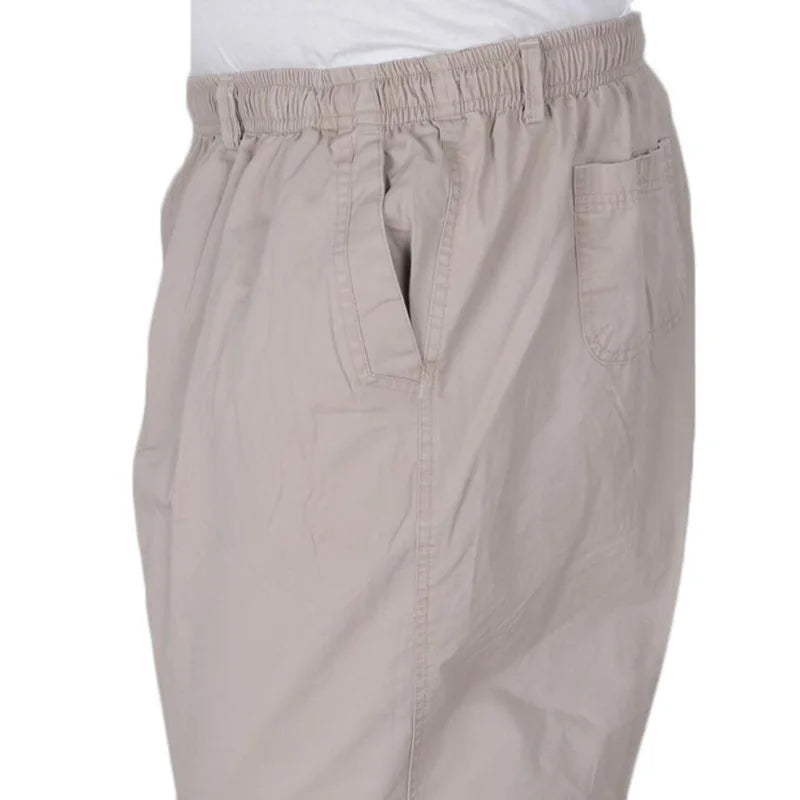 Spring Summer Men cargo pants simple cotton khaki Stretch loose 8XL 9XL 10XL 12XL 13XL Pants Big Size Oversize Straight Trousers