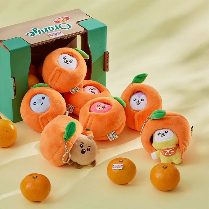 Korean Popular Cartoon Orange Series Pendent Doll Bag Decoration Key Chain Gift Couple Style Household Goods Small Gift