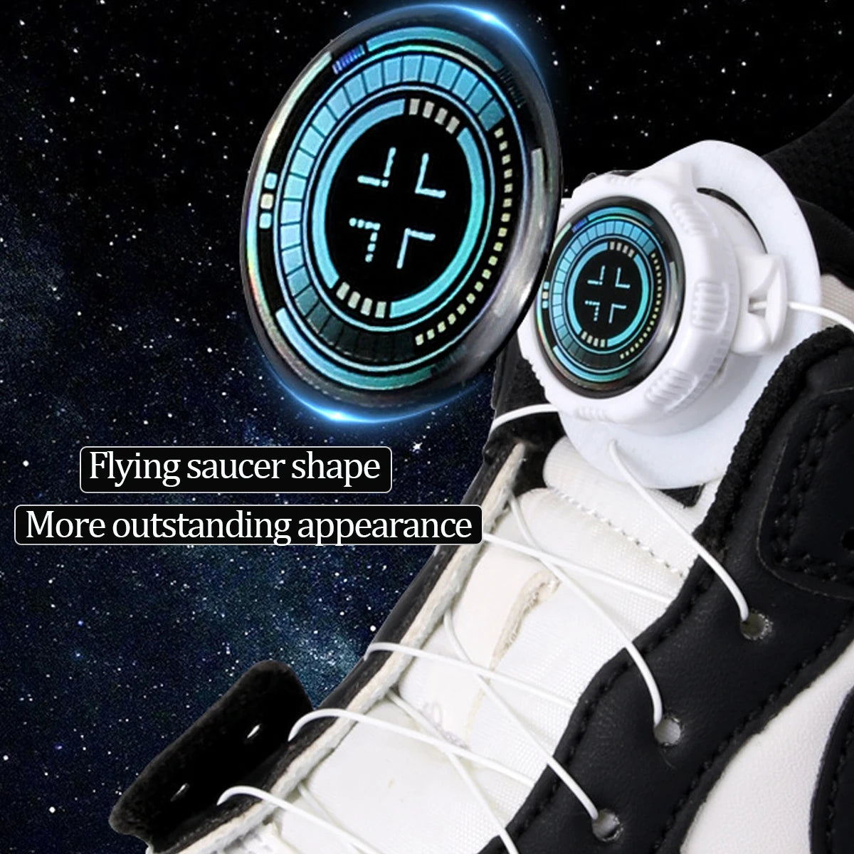 1 Pair Rotating Shoe Laces Buckle - Rotating Automatic Buckle Shoeslaces | Lock Shoe Laces Tie-less for Adults Sports Shoes