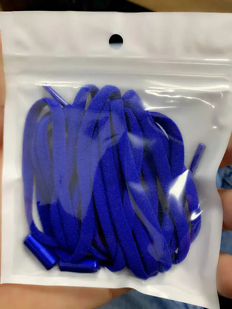 No Tie Elastic Stretchy Shoelaces Capsule Metal Lock, Tieless for Sneakers Shoe Accessories, Adjustable Durable One Size Fit All