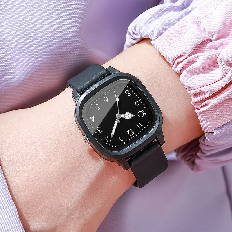 Fashion Candy Color Silicone Band Women Watches Square Dial Ladies Quartz Wristwatch for Girls Clock Reloj Mujer