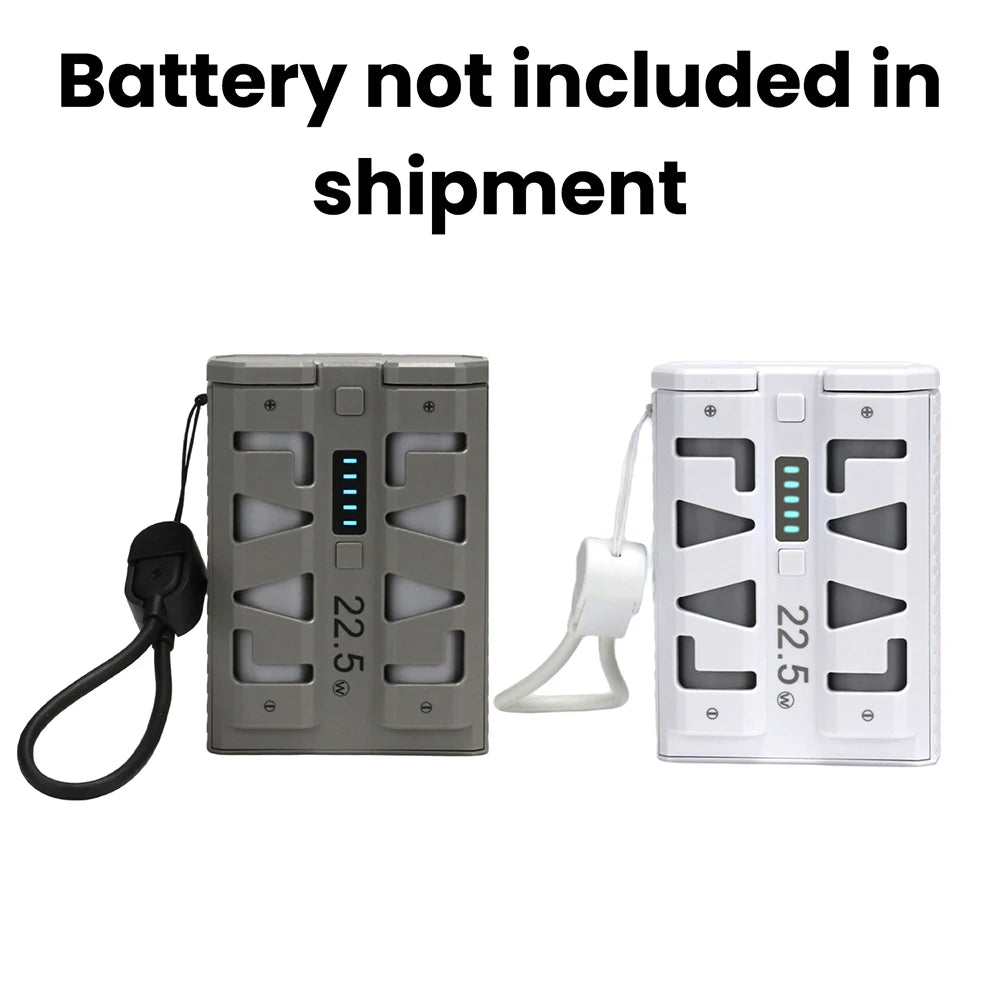 DIY Kit for 2x 21700 Battery Case 22.5W Fast Charging Power Bank Case One-Click Battery Swap Dual Mode Support for Low Current