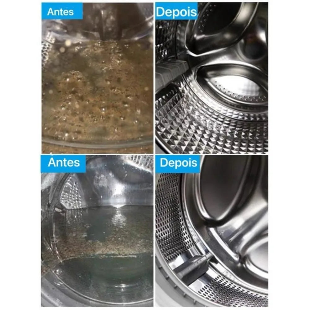 Kit 12 24 36 Pastilhas Efervescentes para Limpeza Profunda da Maquina de Lavar Desincrustante e Anticalcario