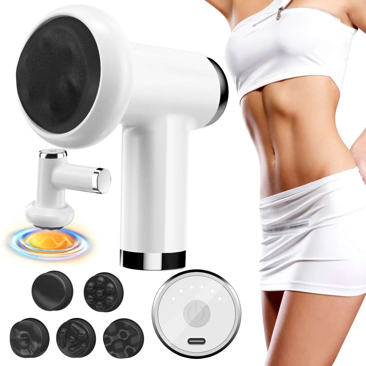 Portable Body Shaping Massager Massage Gun Deep Muscle Tissue Massage Device For Relaxing Fitness Weight Loss 6 Gears,Ideal Gift