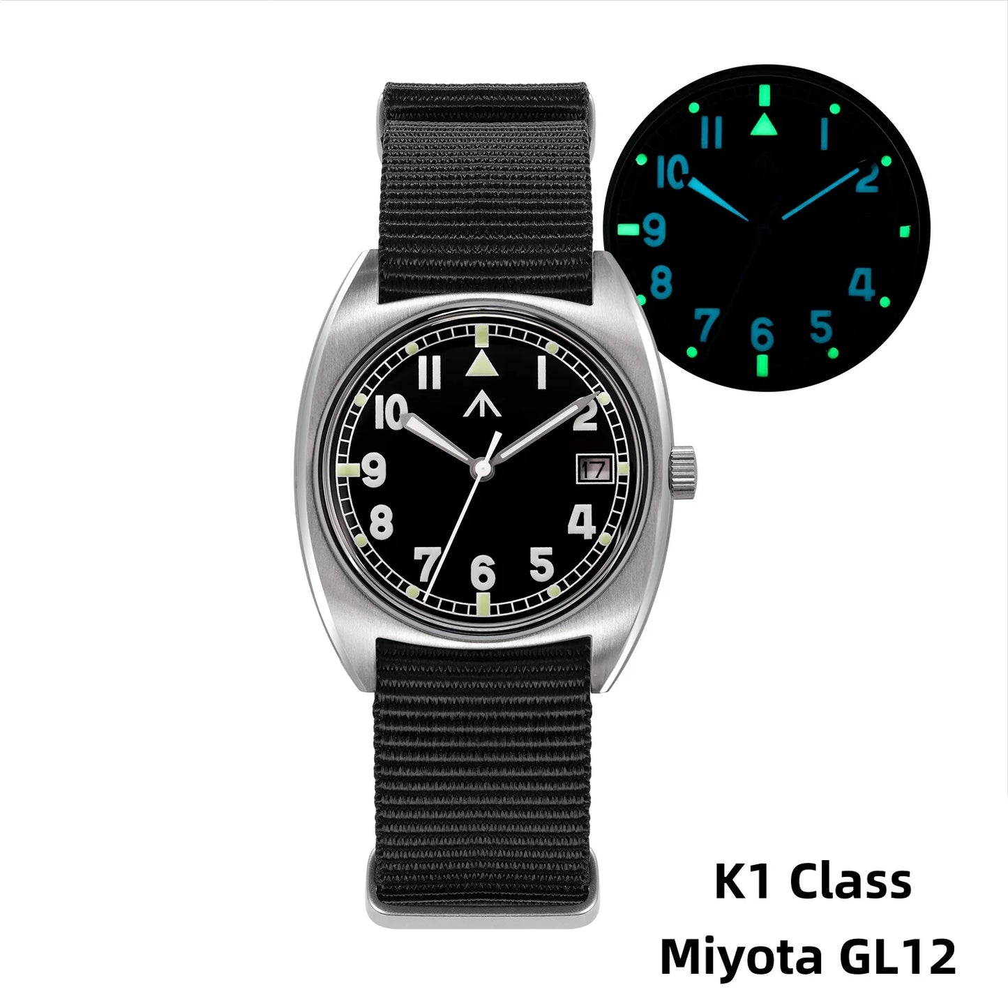 Militado ML17 Watch Miyota Super 2035/ GL12 Quartz Movement Watch  C3 And BGW9 Luminova 100m Waterproof Stainless Steel Watches