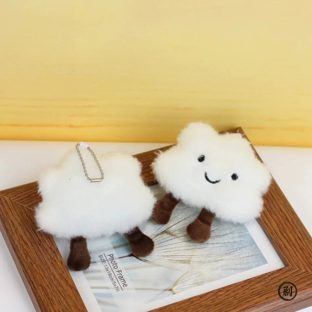 Cute Plush Smile Cloud Keychain Cotton Stuffed Doll Toy Keyring Backpack Bag Pendant Car Key Chains For Women Girls Gift