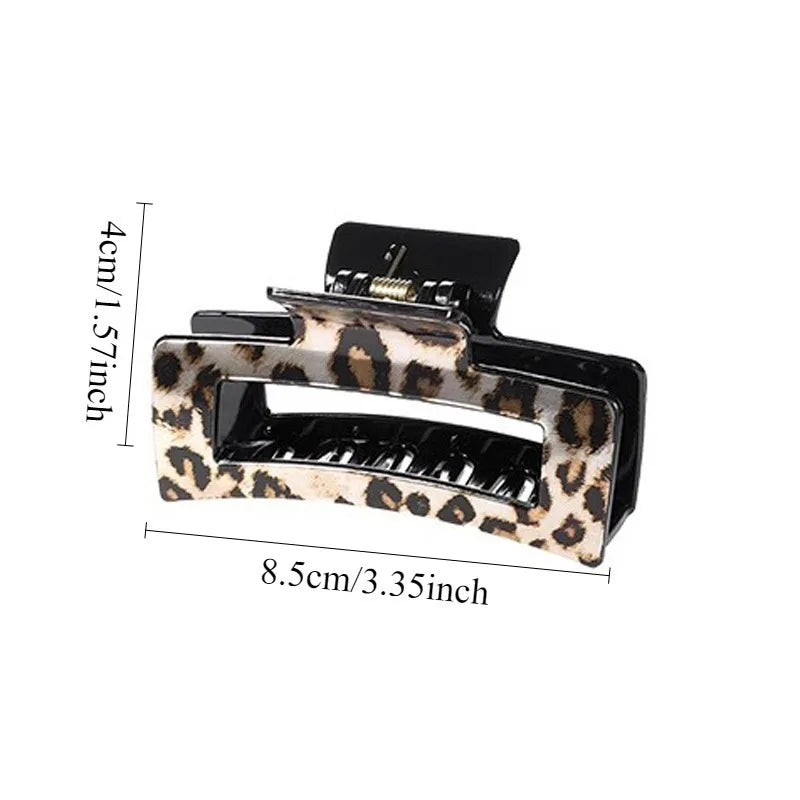 1Pcs Tortoise Hair Claw Clips Leopard Print Stylish Hair Accessories for Women Fashion Strong Hold Clips for Thick Thin hair