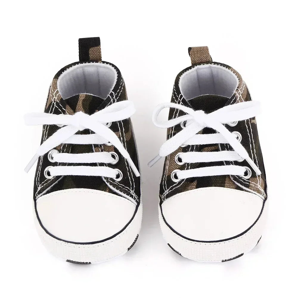 Print Canvas Baby Sports Sneakers For Newborn Baby Boys Girls First Walkers Shoes Infant Toddler Soft Sole Baby Shoes