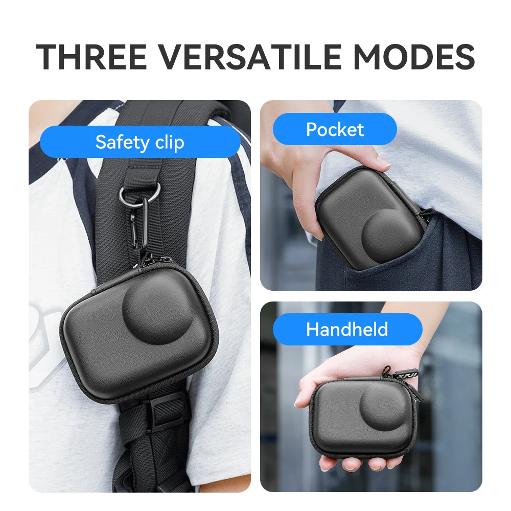 Carrying Case for DJI Osmo Action 6 Small Storage Bag PU Hard Travel Protector Case Protective Accessories