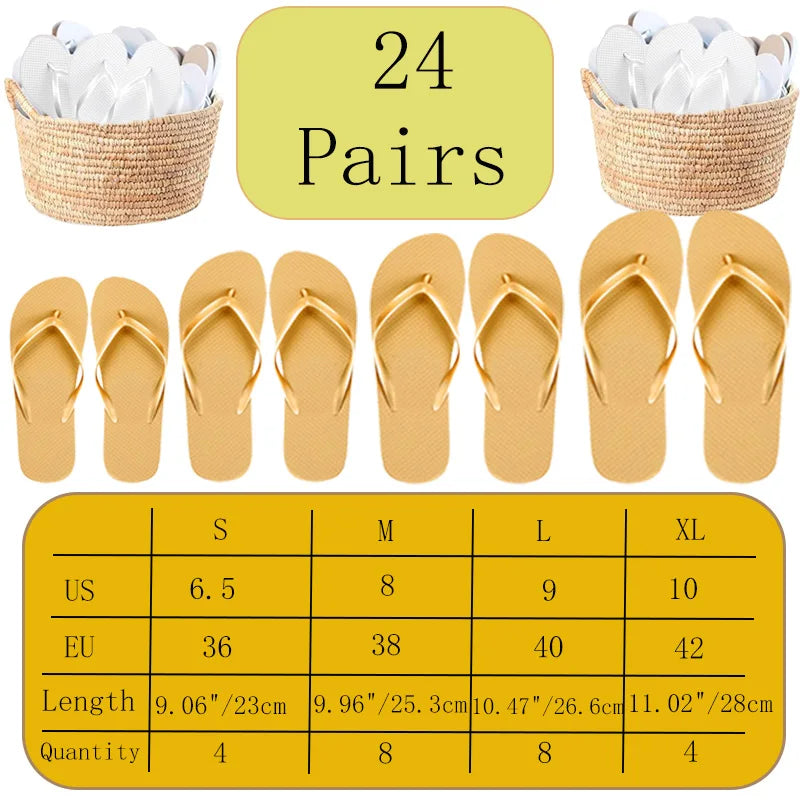6-30Pairs Flip Flops for Wedding Guests Wedding Sandals Slippers Woman Men Wedding Favors Gifts Sign Bridesmaid Beach Hen Party