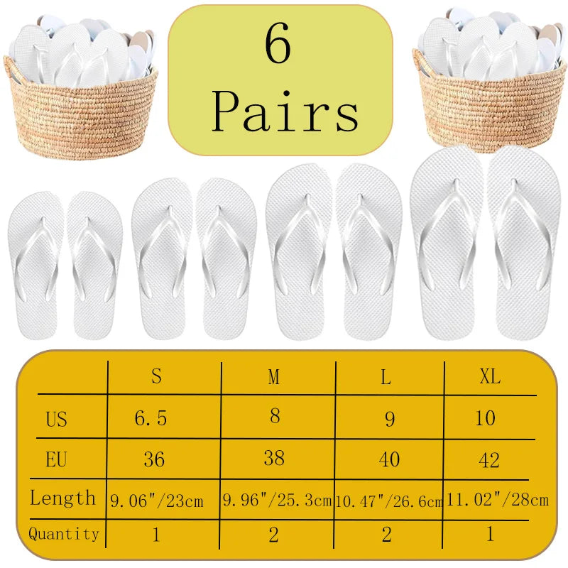 6-30Pairs Flip Flops for Wedding Guests Wedding Sandals Slippers Woman Men Wedding Favors Gifts Sign Bridesmaid Beach Hen Party