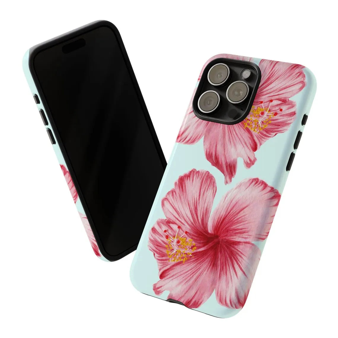 Two flowers luxury design Phone Case for iPhone 17 16 15 14 13 12 11 7 8 Air Pro Max Plus Luxury Double-layer Back Cover