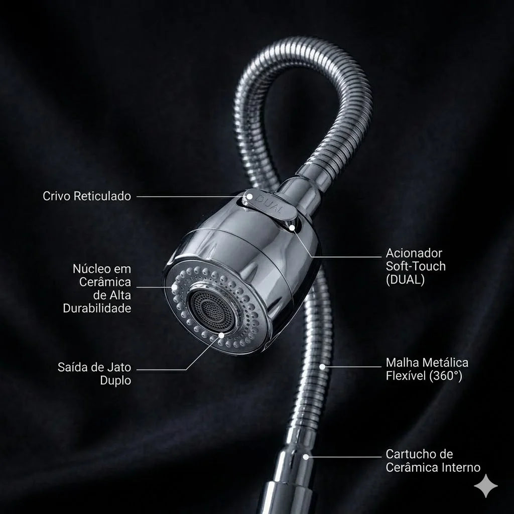 Inox Silver Kitchen Wall Shower Faucet with 360 ° Rotation Kitchen Luxury Wall Promotion