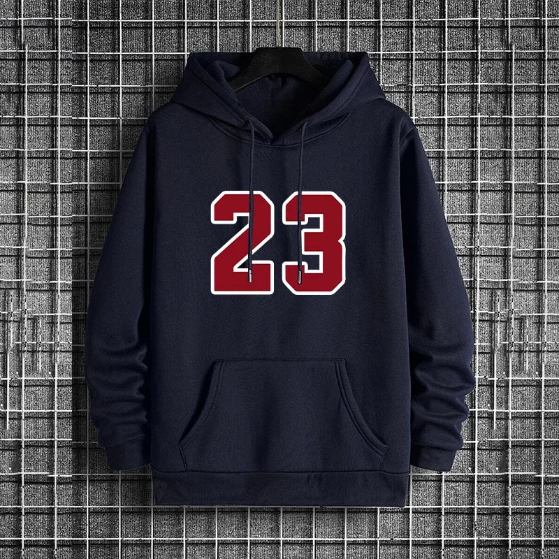 Men's Hoodie 2025 Fashion Warm Pullover Sweatshirt Casual Sporty Streetwear Male Hooded Top for Home Outdoor Fall Winter Outwear