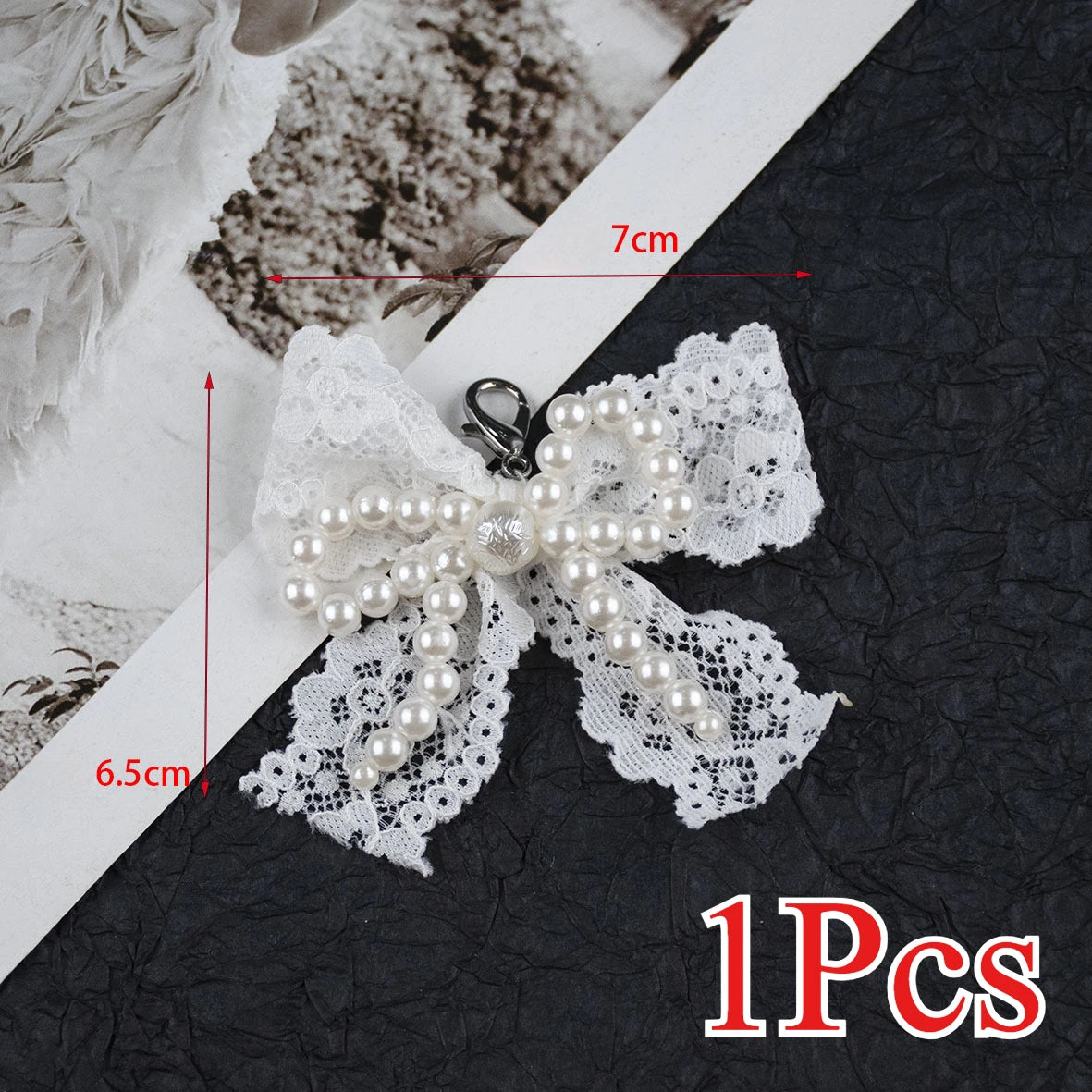 Lace pearl bow Shoe Shoelaces Charms for Sneakers Decorative Shoe Flower Buckle Decorative Shoe Fashion Charm Accessories