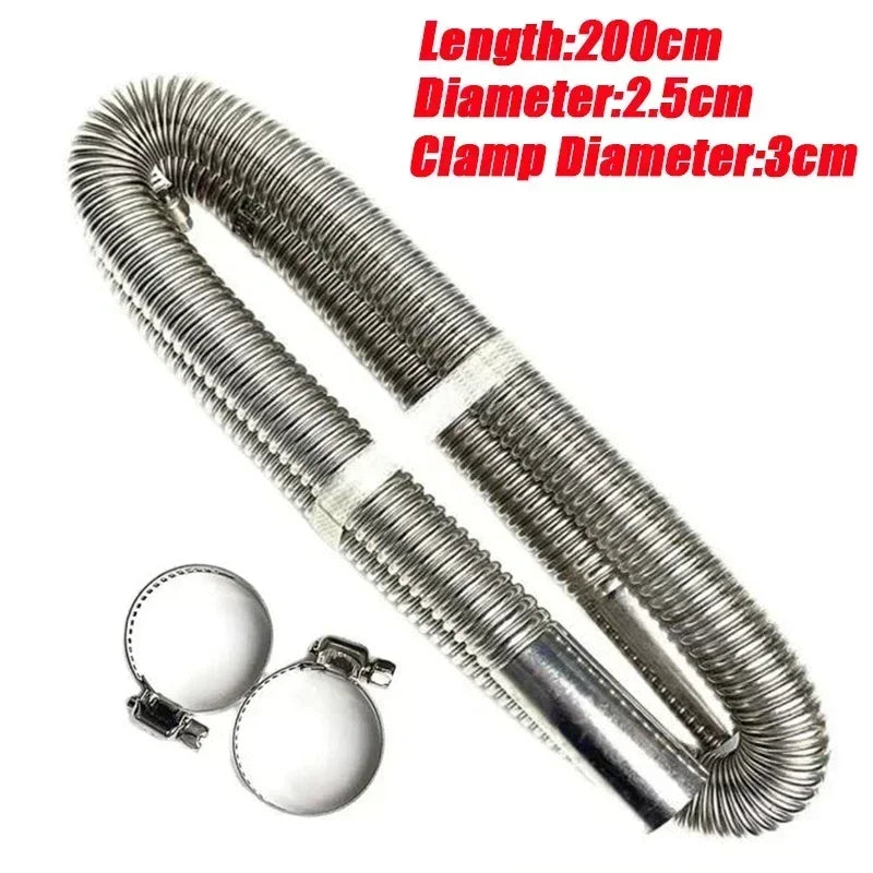 2.5cmDiameter Exhaust Pipe 60/300cm Long Parking Heater Exhaust Pipe Air Heater Exhaust Pipe Suitable for Webasto Parking Heater