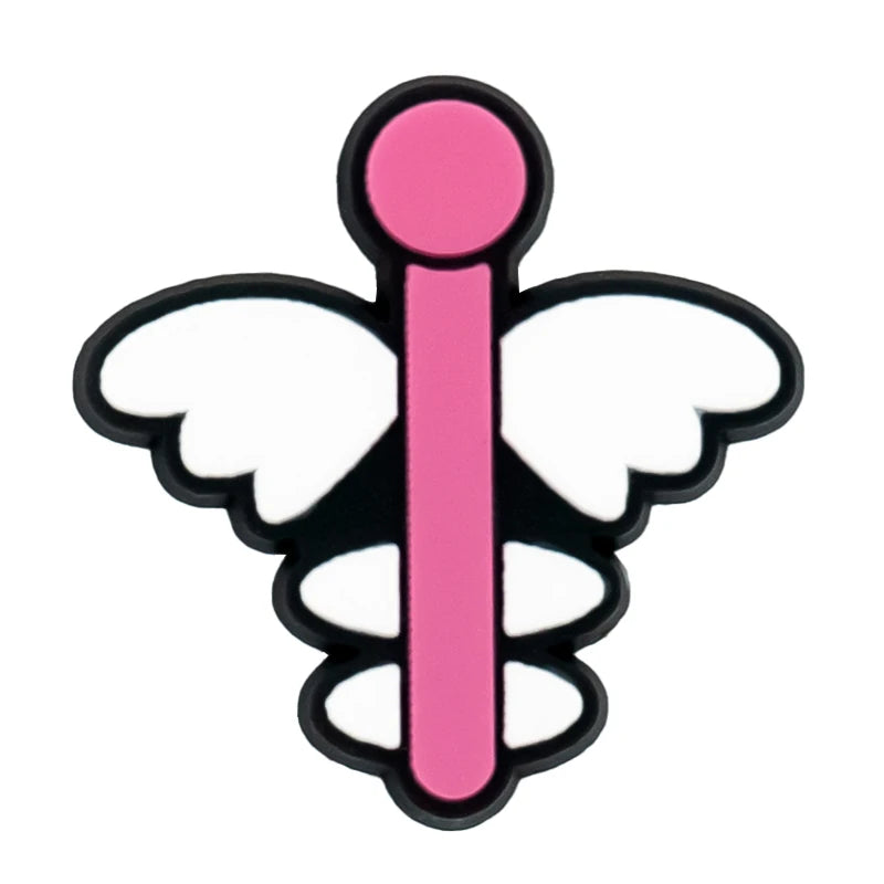 1/50PCS Cute Medical Style Shoe Charms,Heart Nurse Pill Pin Accessories for Sandals,Stethoscope Dental Shoes Clogs Buckle