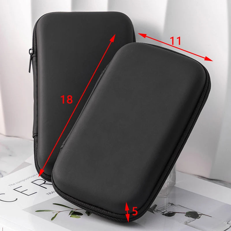 New Portable Mini 3C Hard Shell Digital Gadgets Storage Bag Artificial Leather Earphone Charger Case Data Cable U Disk Organizer
