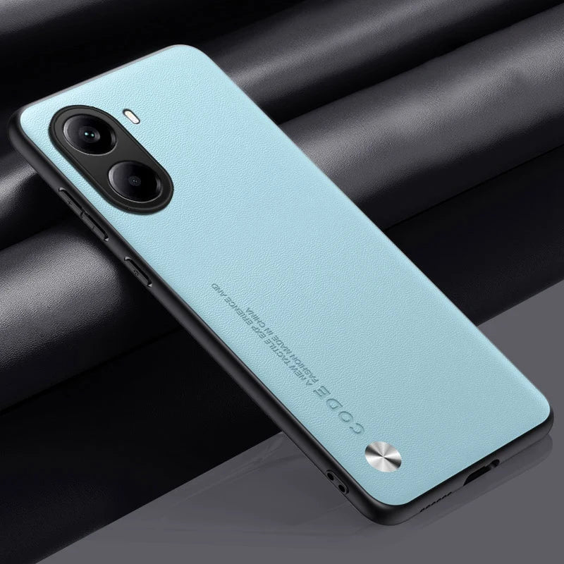 Luxury Leather Phone Case For Xiaomi Poco X7 Pro 5G X7Pro Protective Cover Matte Silicone Shockproof Case For PocoX7 Pro Coque