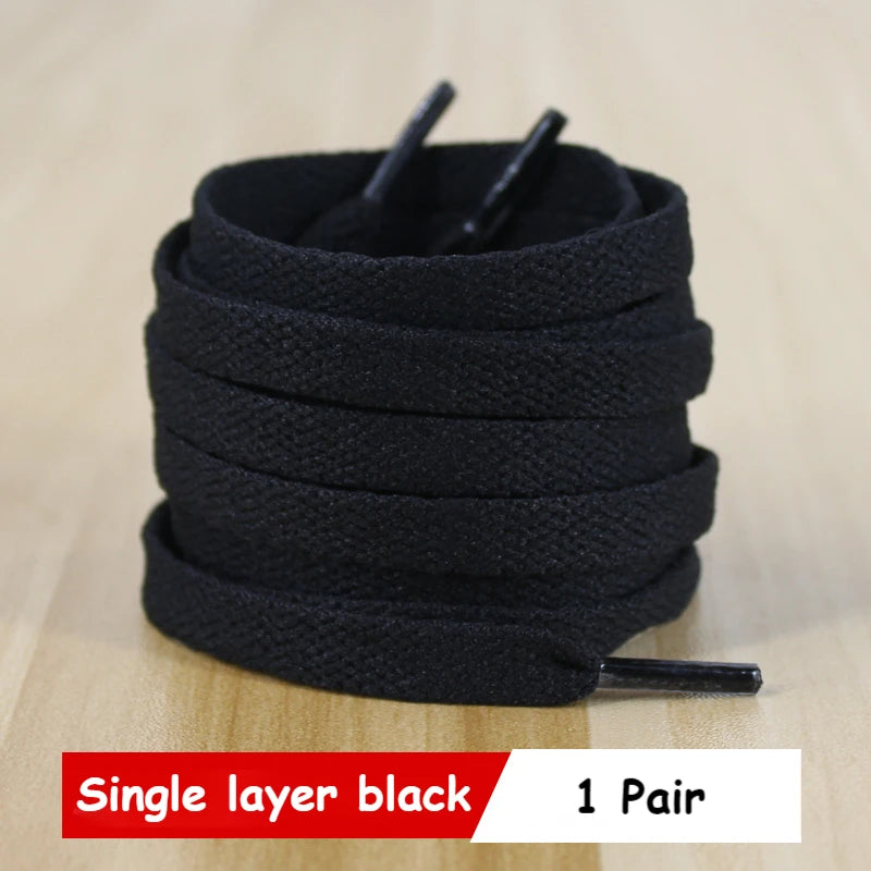 New White Black Flat Shoelaces for Sneakers Laces Shoe Strings Classic Shoe Laces 70/90/100/120/140/160CM High-quality Shoelace