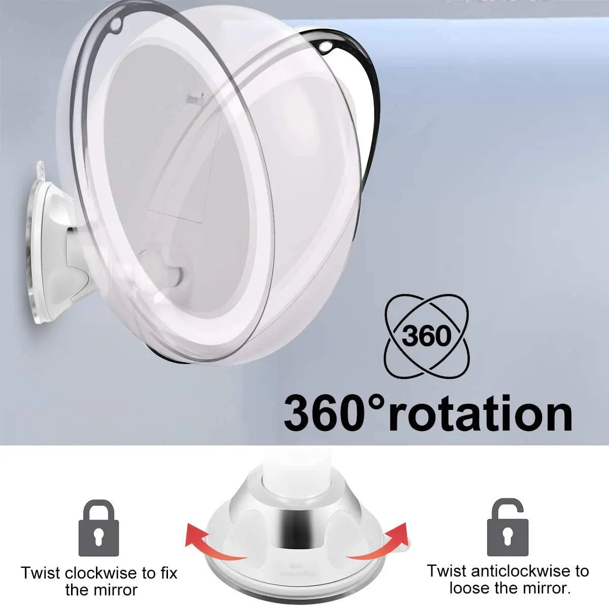 Makeup Mirror with LED Fill Light, 10x Magnification, Upright, Essential for Desktop, Makeup Easier, Vanity Mirror, Round
