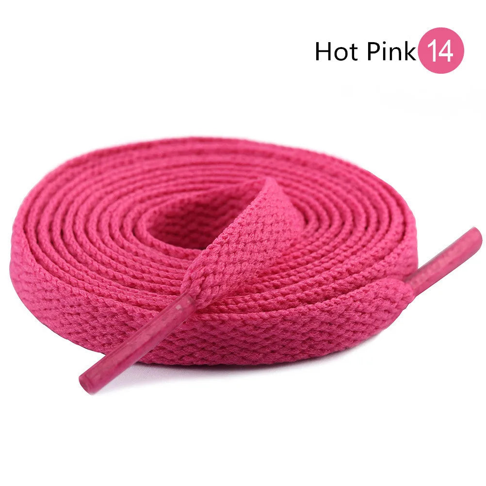 26Colors Flat Shoelaces Adult Kids Black White Pink Laces Sneakers Shoestring No Elastic Shoelace Leisure Lacet Shoe Accessories