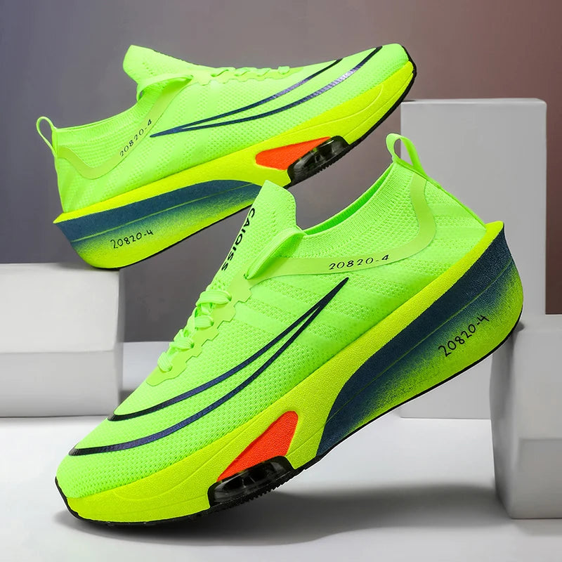 Men's Casual Sports Running Shoes - Lightweight Cushioning Sneakers with Breathable Toe Design and Non-Slip Sole - Suitable for Gym, Jogging, and Everyday Wear - All-Season Performance Shoes with a Dynamic Appearance, Stable