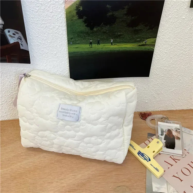 Flower Pattern Women Makeup Bag Toiletries Cosmetic Organizer Zipper Bag Travel Wash Pouch Cosmetic Bag Make Up Bags