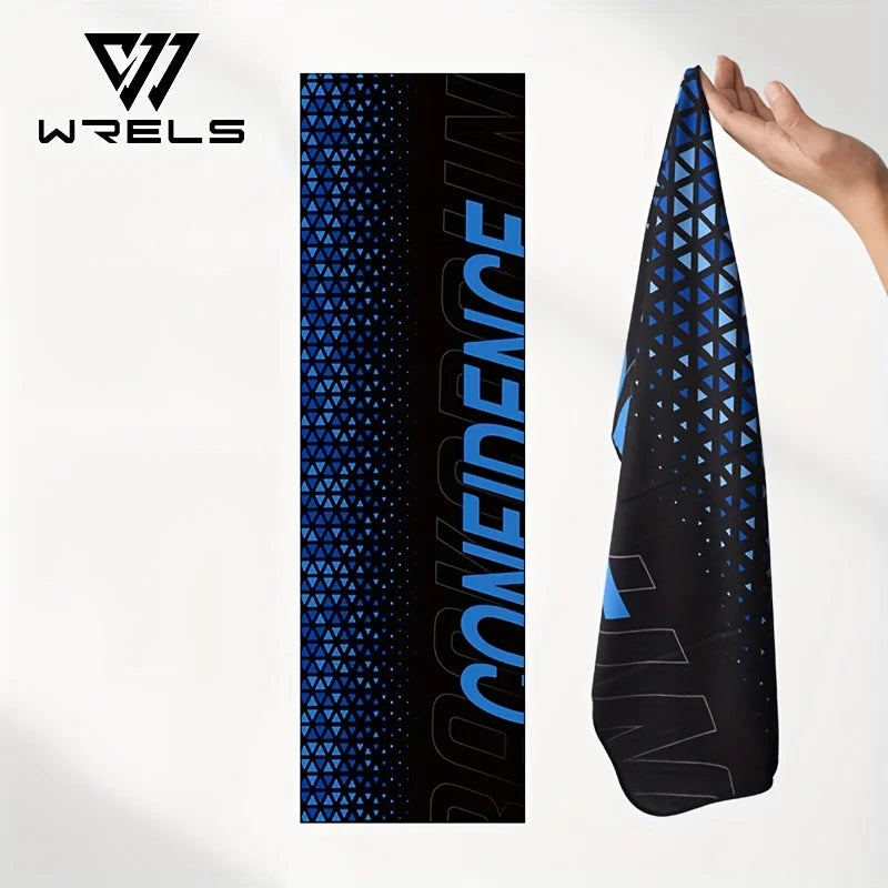 WRELS Ice Silk Towel Quick Dry Sweat-absorb Cold-feeling Swimming Microfiber Beach Towel Gym Fitness Running Yoga Sports Towel