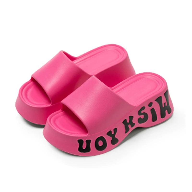 2025 New Trend Conciser Summer Ladies' Shoes Outdoors Cosy Slides Soft Sole Pantshoes Home Sandals For Women Slippers Flip Flops